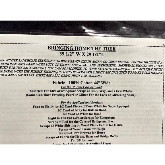 quilt pattern bringing home the tree joan jones - Picture 6 of 8